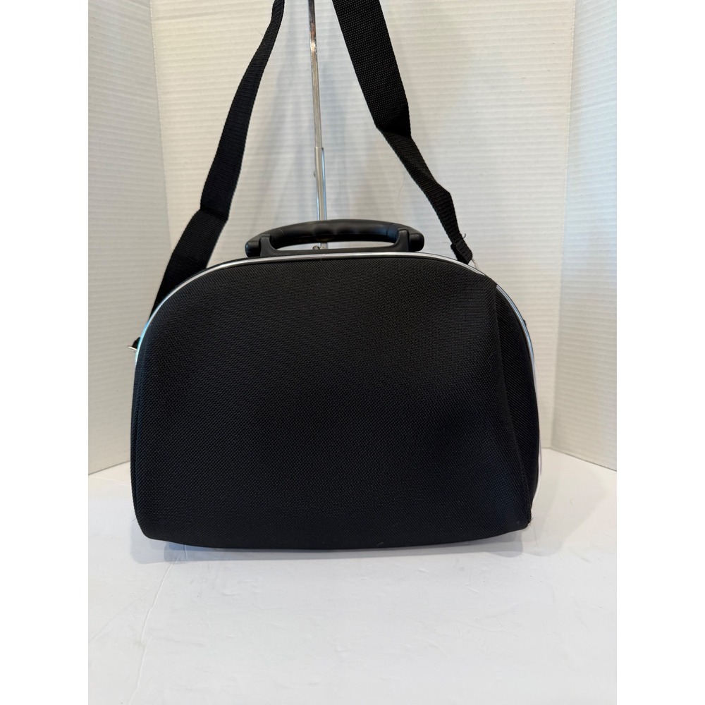 LUCA VERGANI Black Make Up Travel Hard Case Bag w/ Strap - Picture 5 of 11